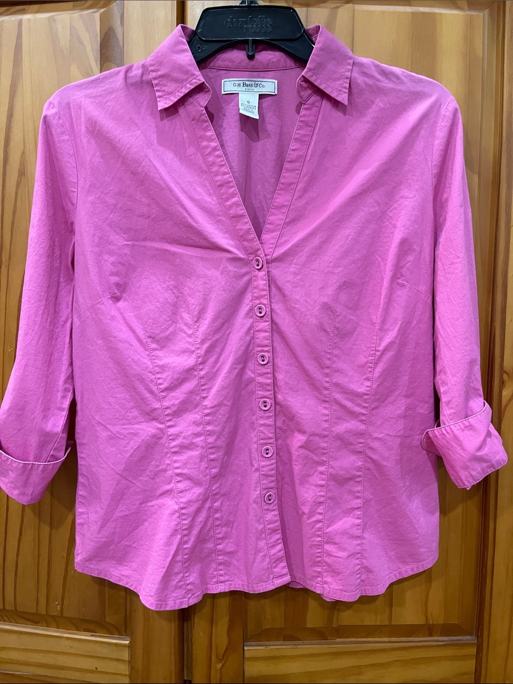G.H. Bass & Co. Rose-Pink Button Front Collared Shirt